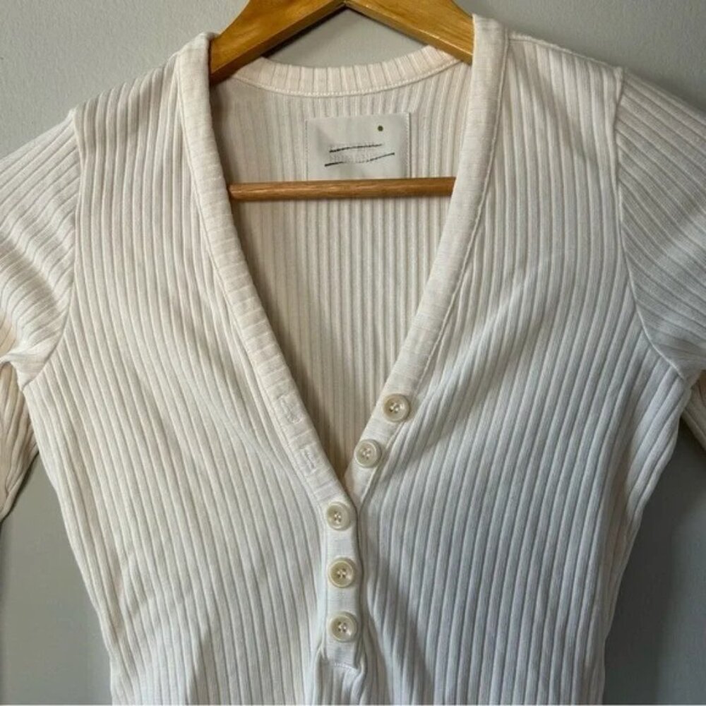 Citizens of Humanity Aideen Henley Top in Cream Size Small NWOT - Picture 5 of 8